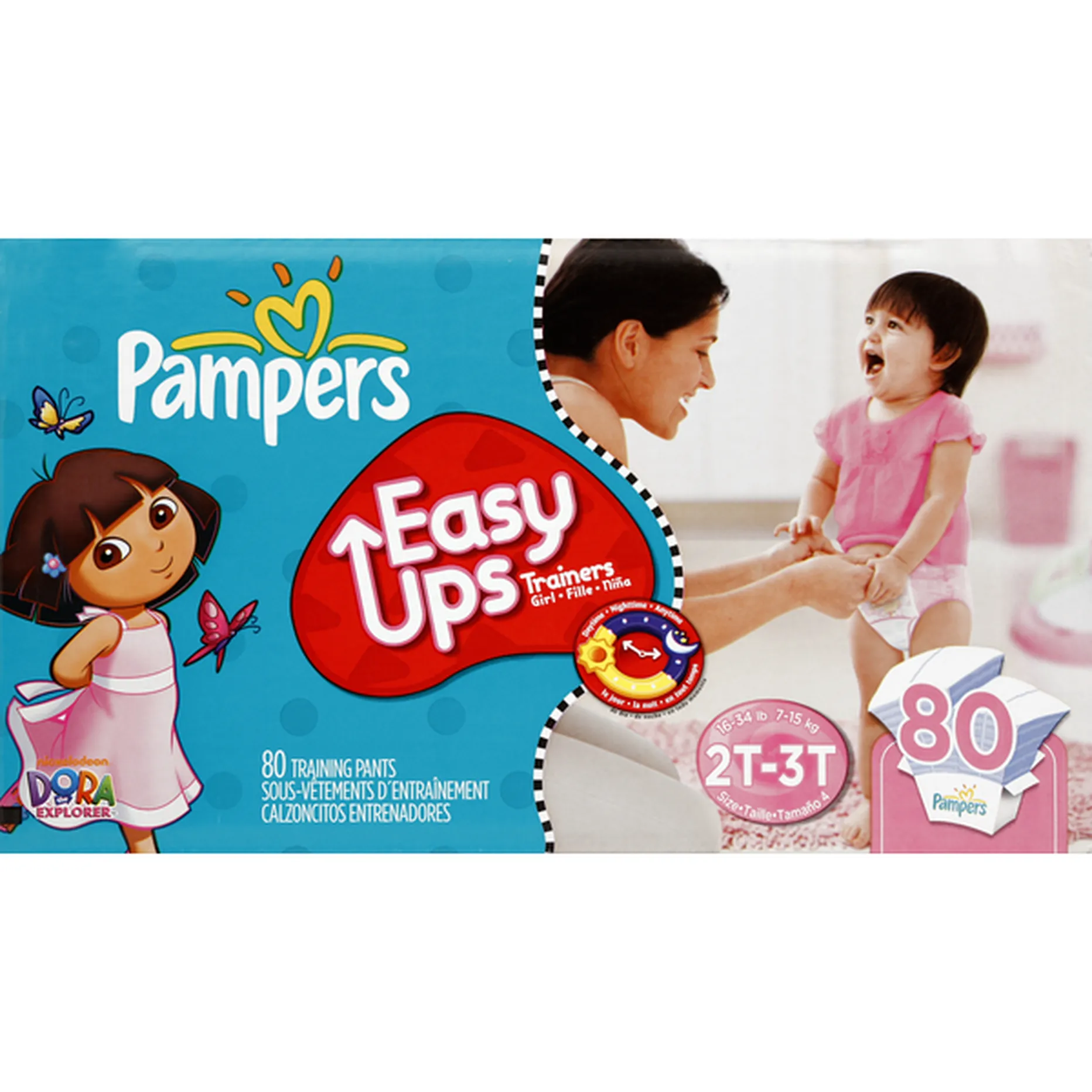 Pampers Training Pants, Girl, 2T-3T (16-34 lb), Dora the Explorer (80 each)  Delivery or Pickup Near Me - Instacart