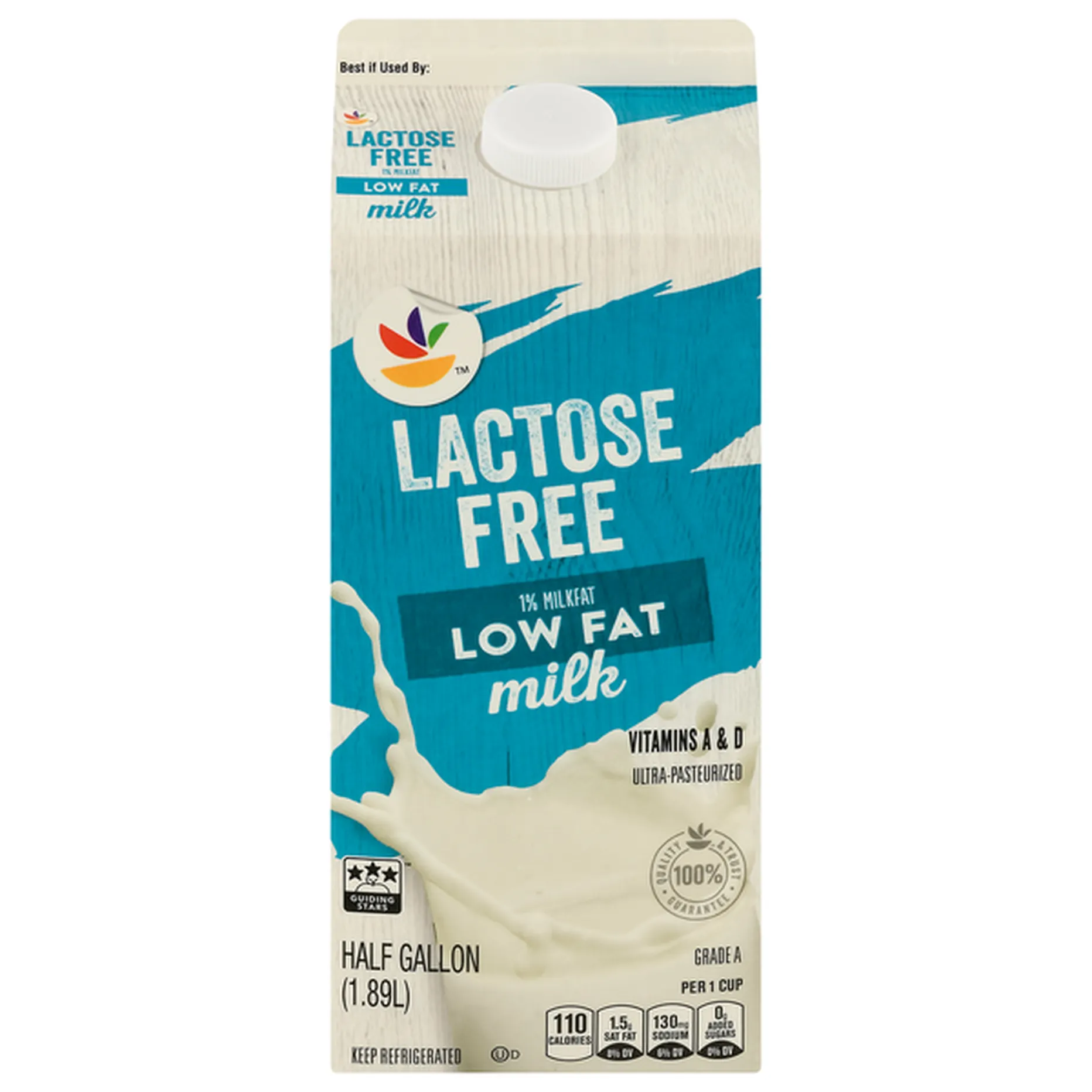 Store Brand Milk, Lactose Free, Low Fat, 220 Milkfat 20.20 gal ...