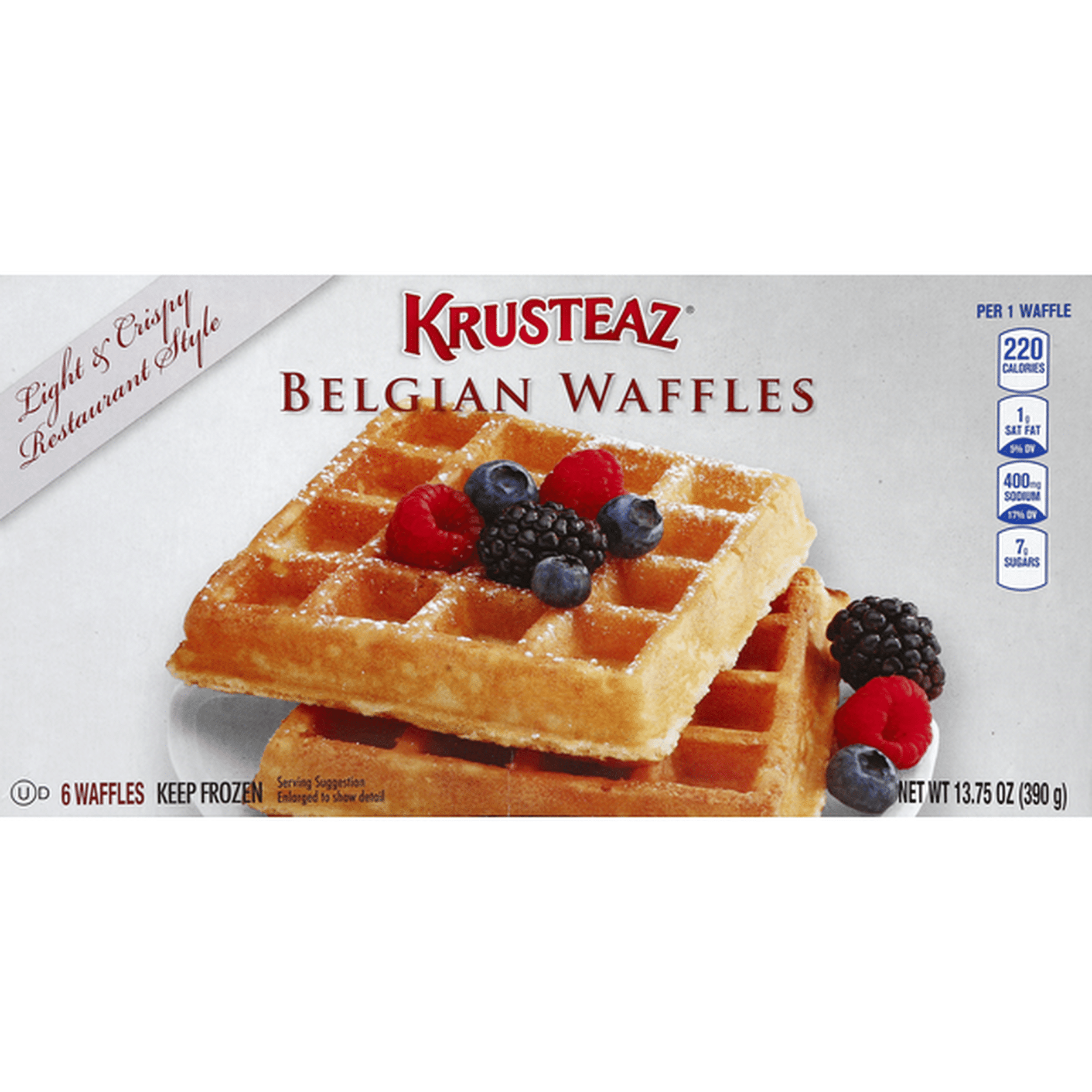 Krusteaz Waffles, Belgian, Restaurant Style (6 ct) Delivery or 