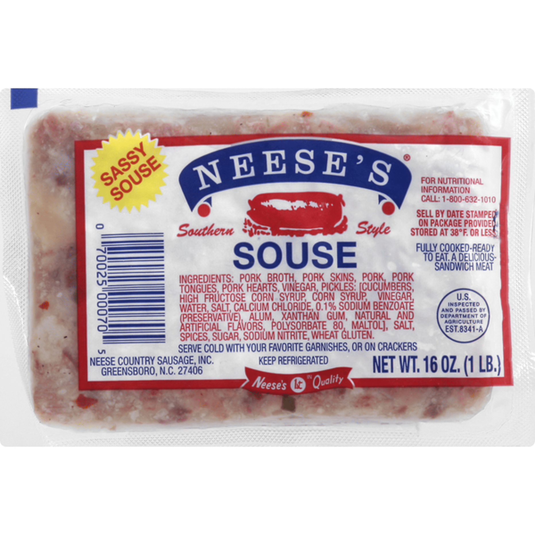 Neese's Souse Loaf 20 oz Delivery or Pickup Near Me   Instacart