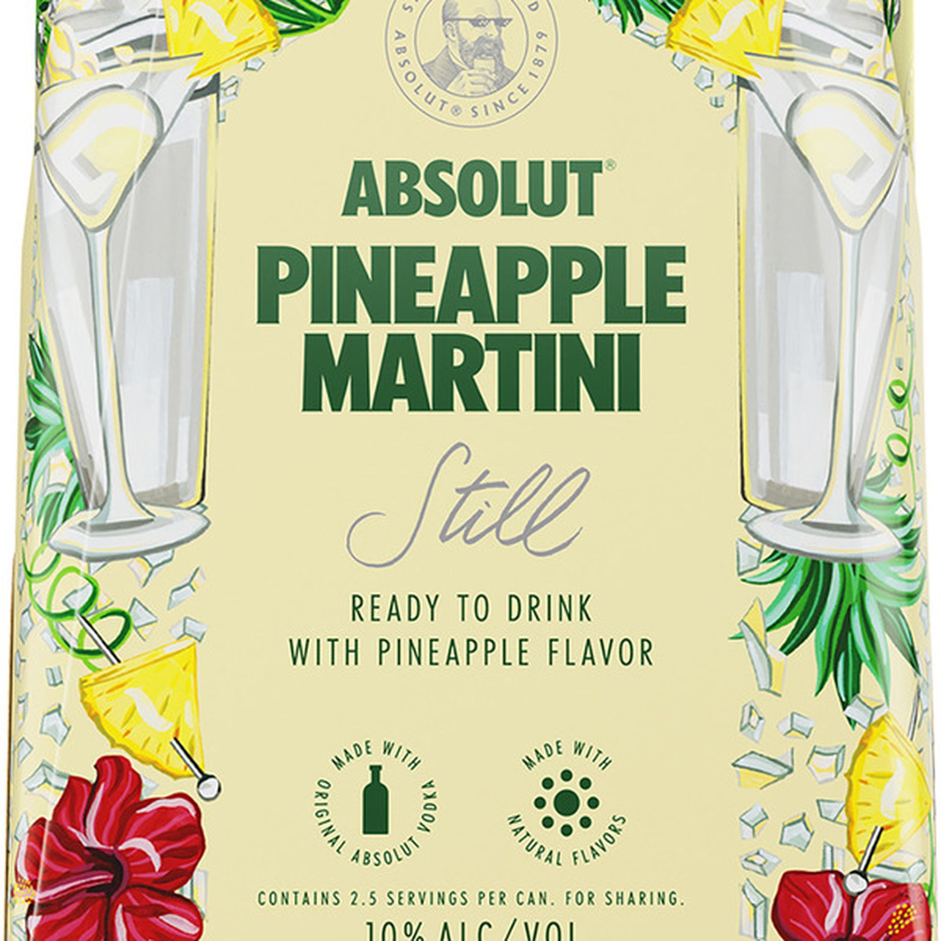 Absolut Pineapple Martini Vodka Cocktail Rtd Single Can 355 Ml Delivery Or Pickup Near Me 