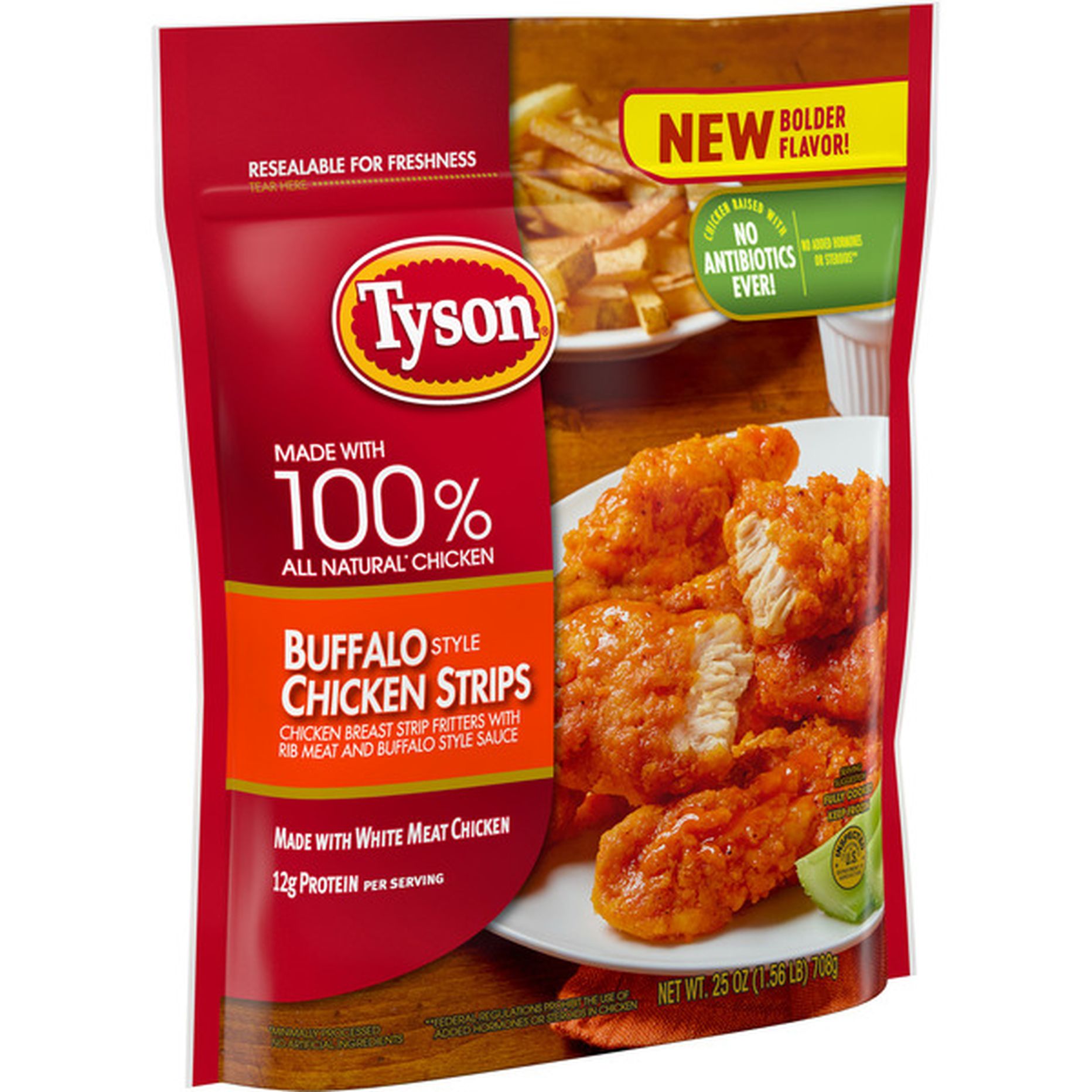 Tyson Fully Cooked Buffalo Style Chicken Strips, Frozen (25 Oz ...