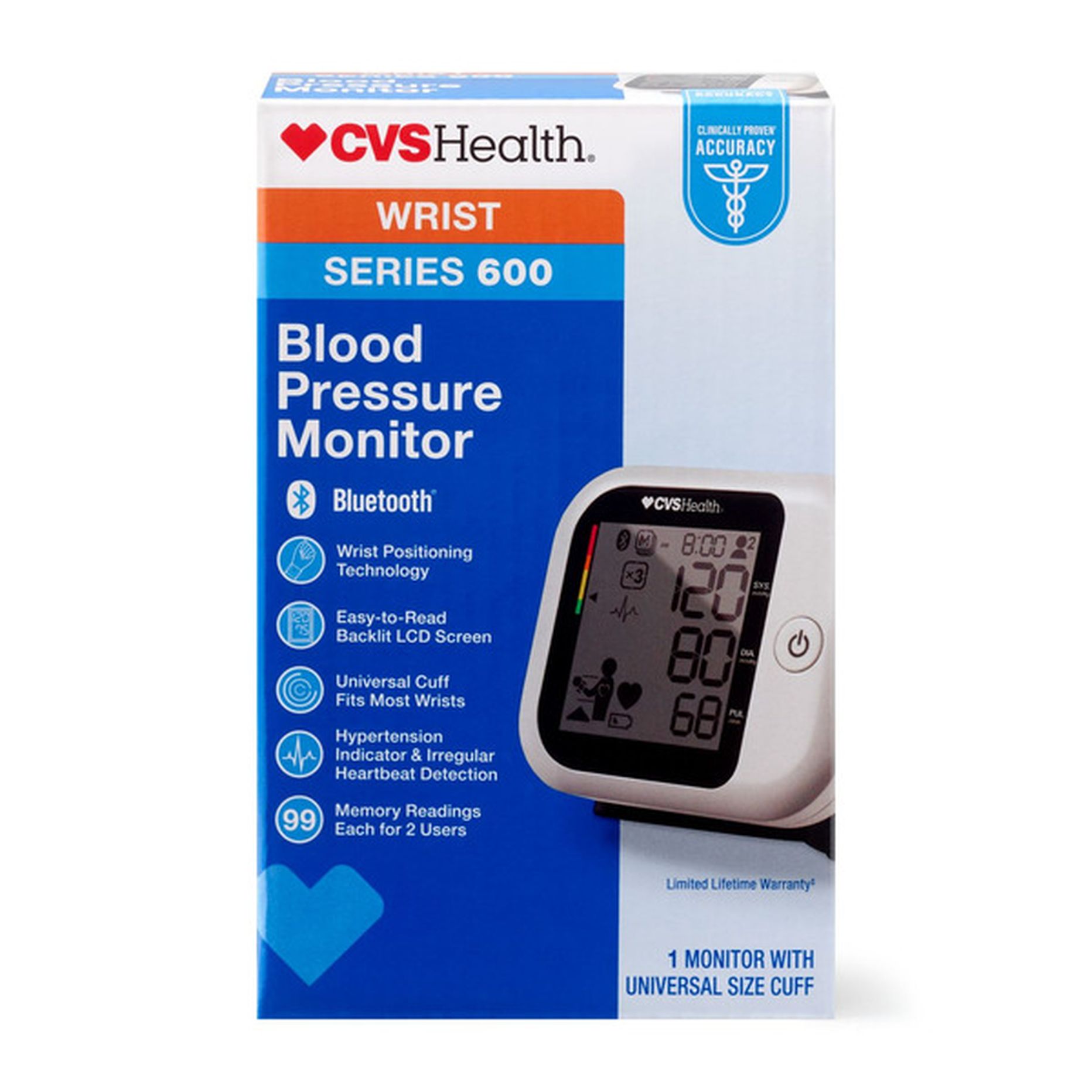 CVS Pharmacy Pharmacy Advanced Wrist Blood Pressure Monitor each ...