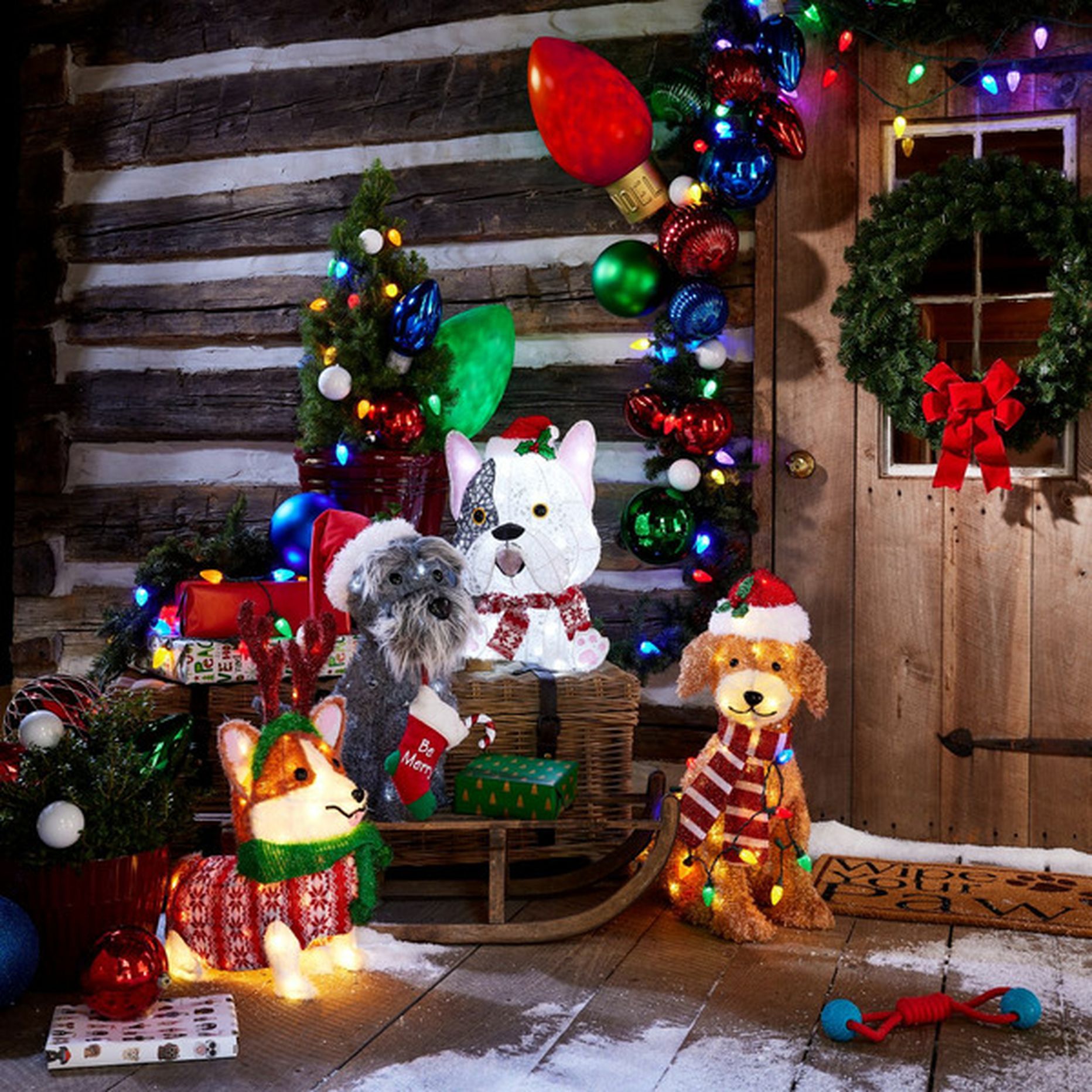 Christmas deals Goldendoodle Holiday Living 27 Christmas LED