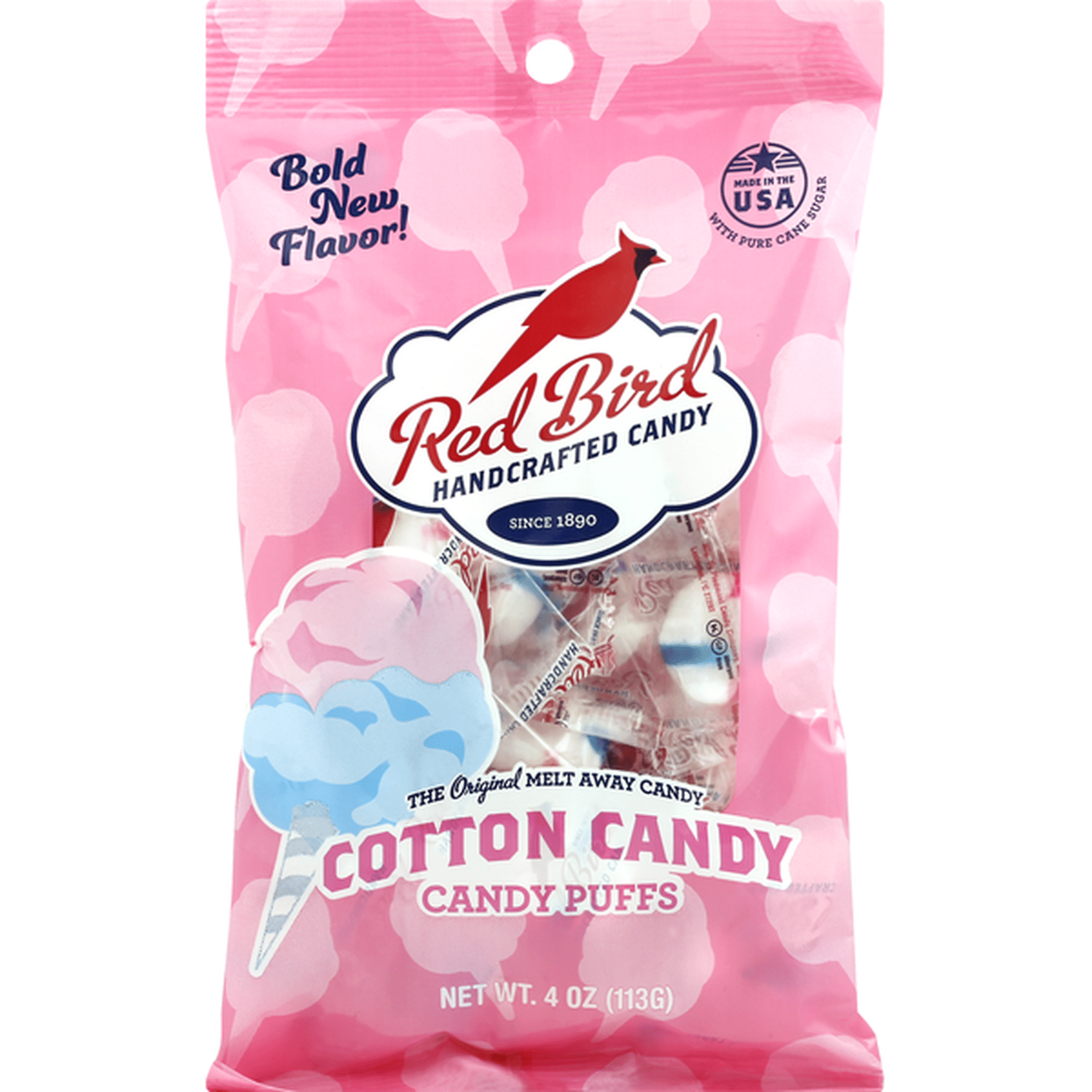 Red Bird Candy Puffs, Cotton Candy (4 oz) Delivery or Pickup Near Me -  Instacart