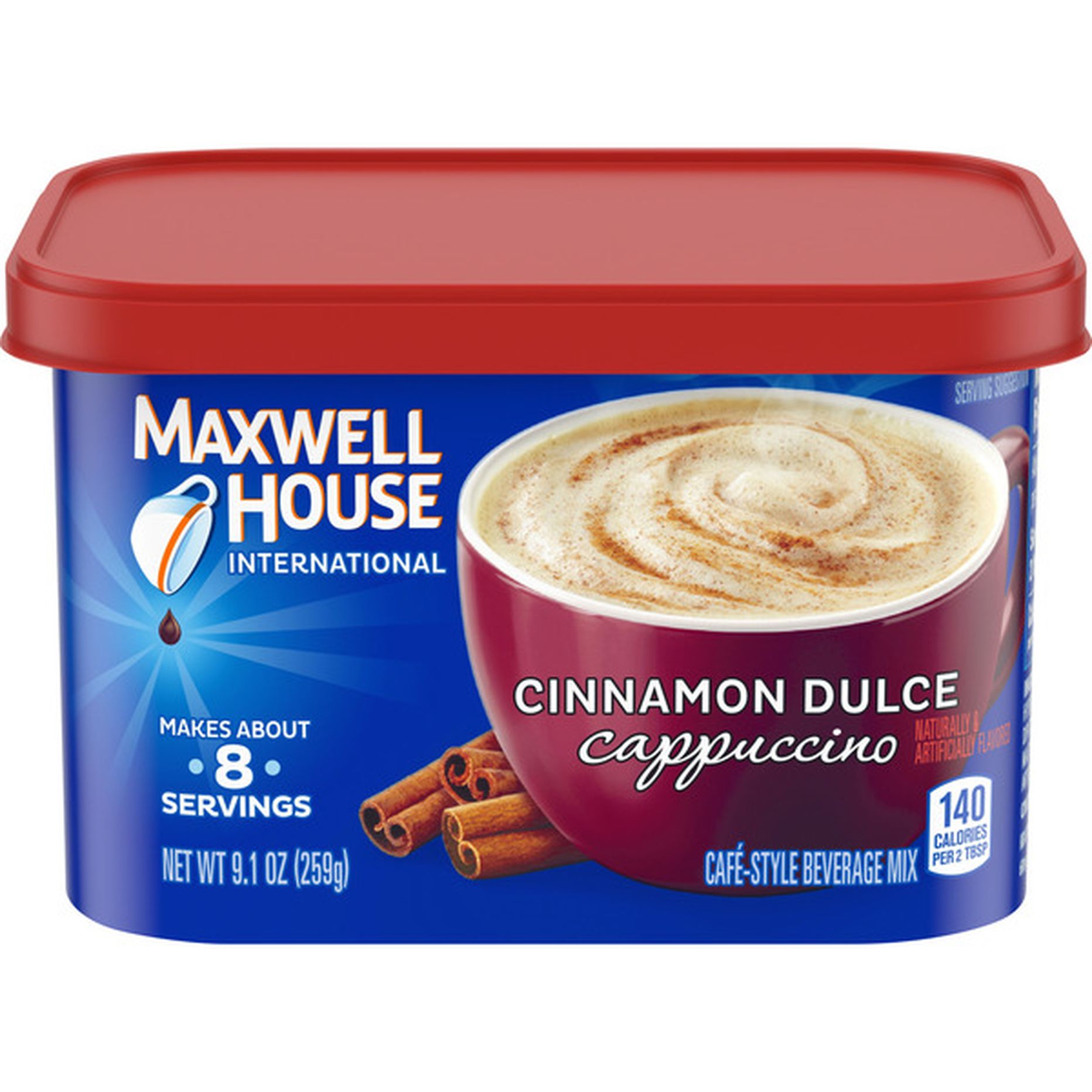 Maxwell House Cinnamon Dulce Cappuccino Cafe-Style Instant Coffee ...