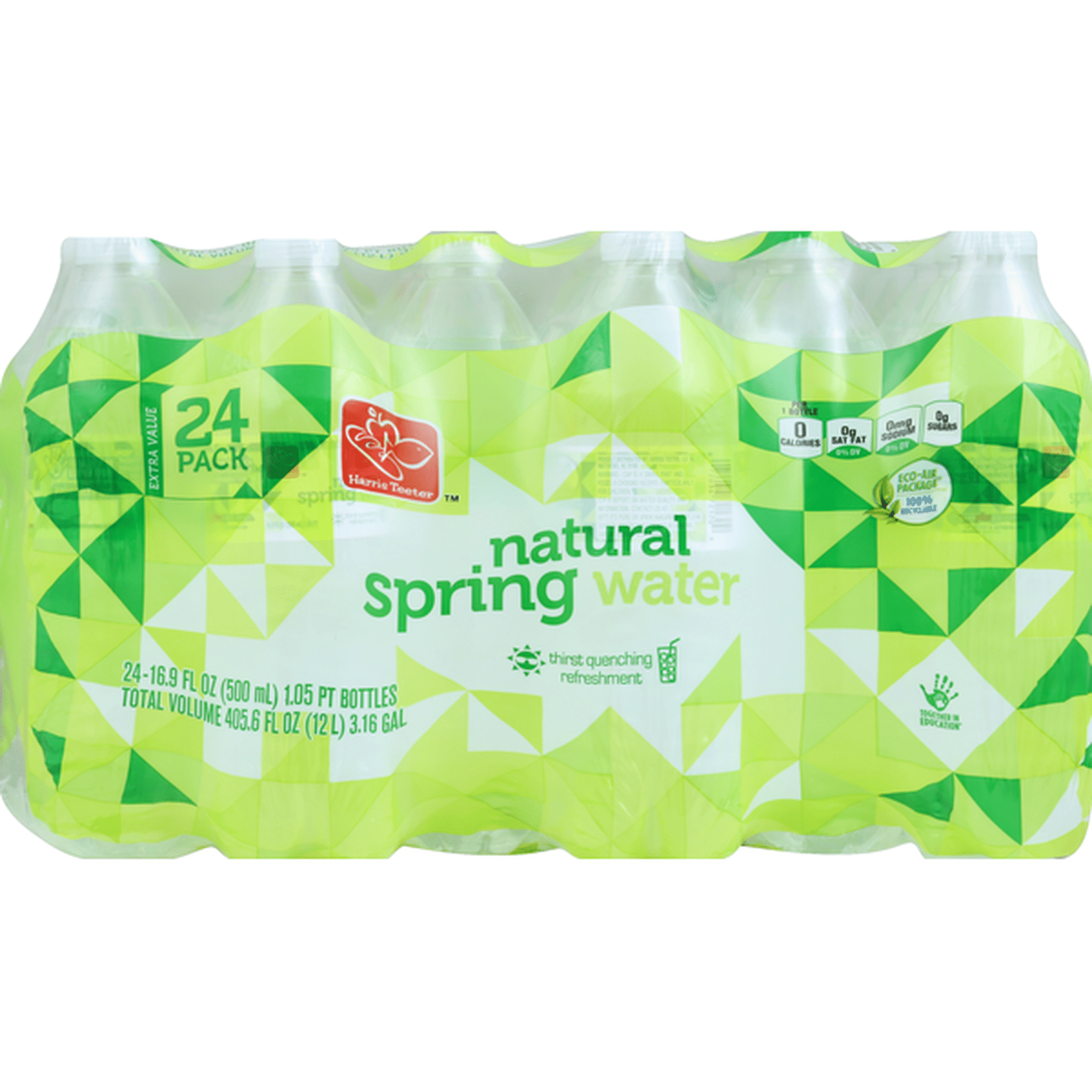 Harris Teeter Spring Water, Natural, 24 Pack (16.9 fl oz) Delivery or ...