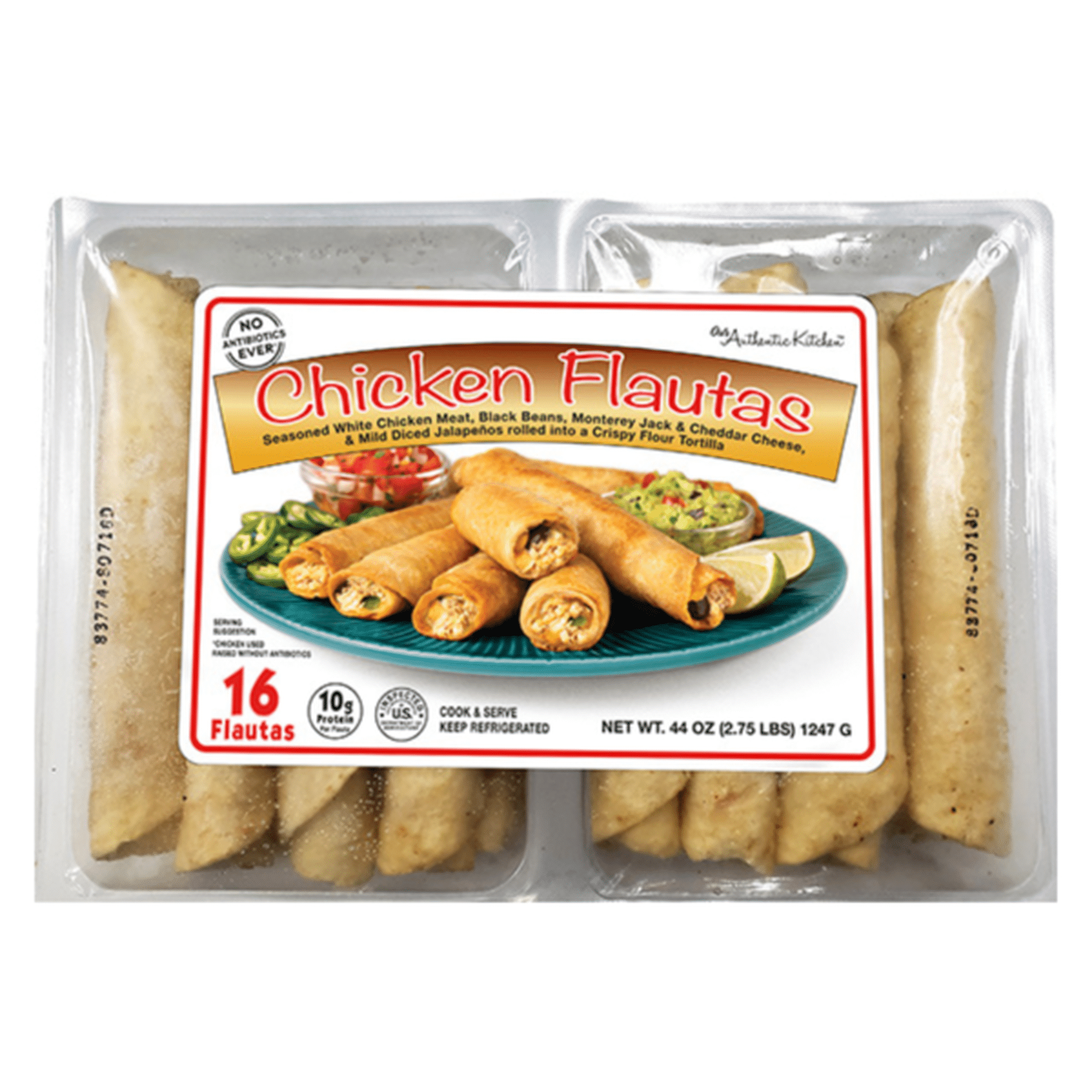 Our Authentic Kitchen Chicken, Black Bean, and Cheese Flautas (44 