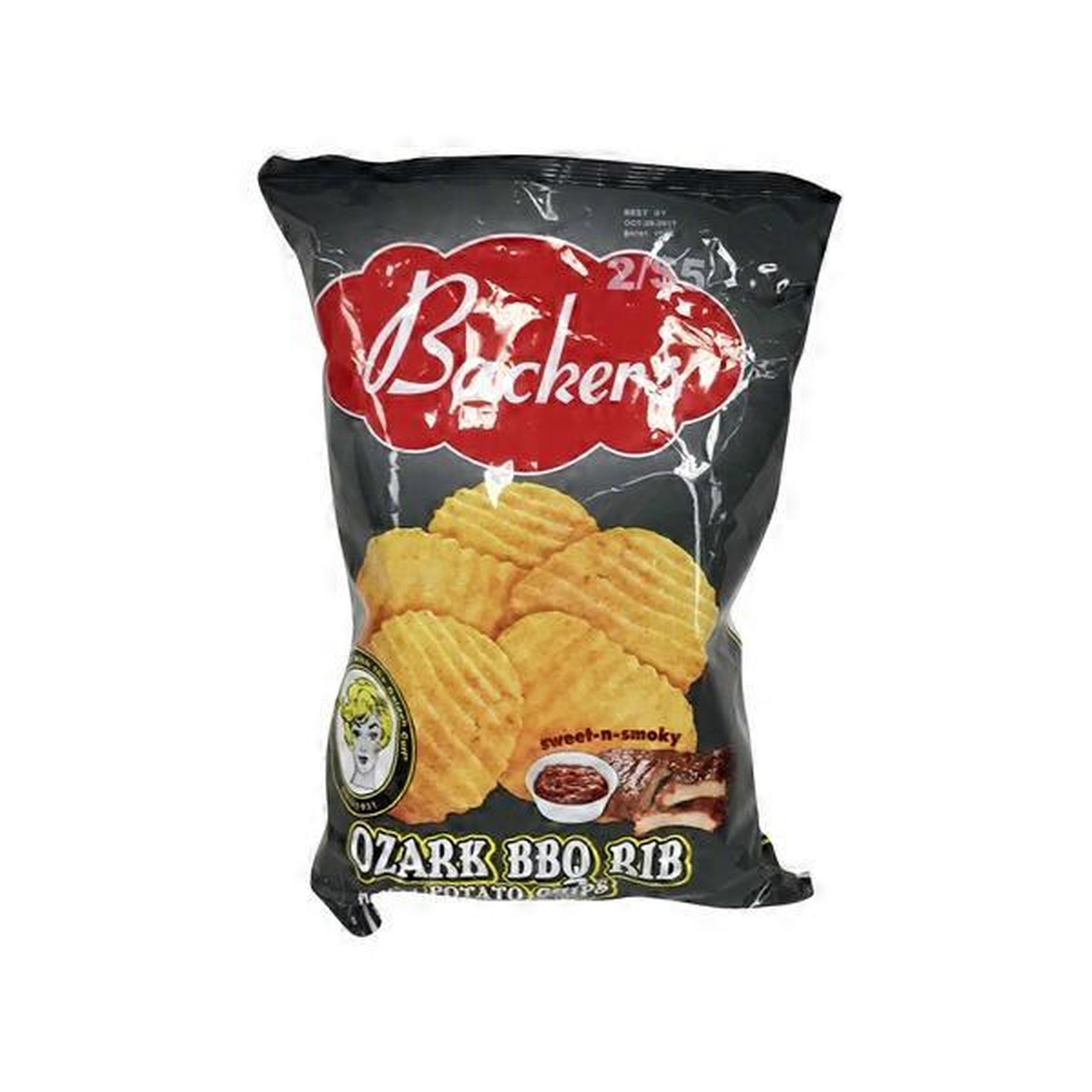 Backers OZARK BBQ RIB flavored POTATO CHIPS (10 oz) Delivery or Pickup 