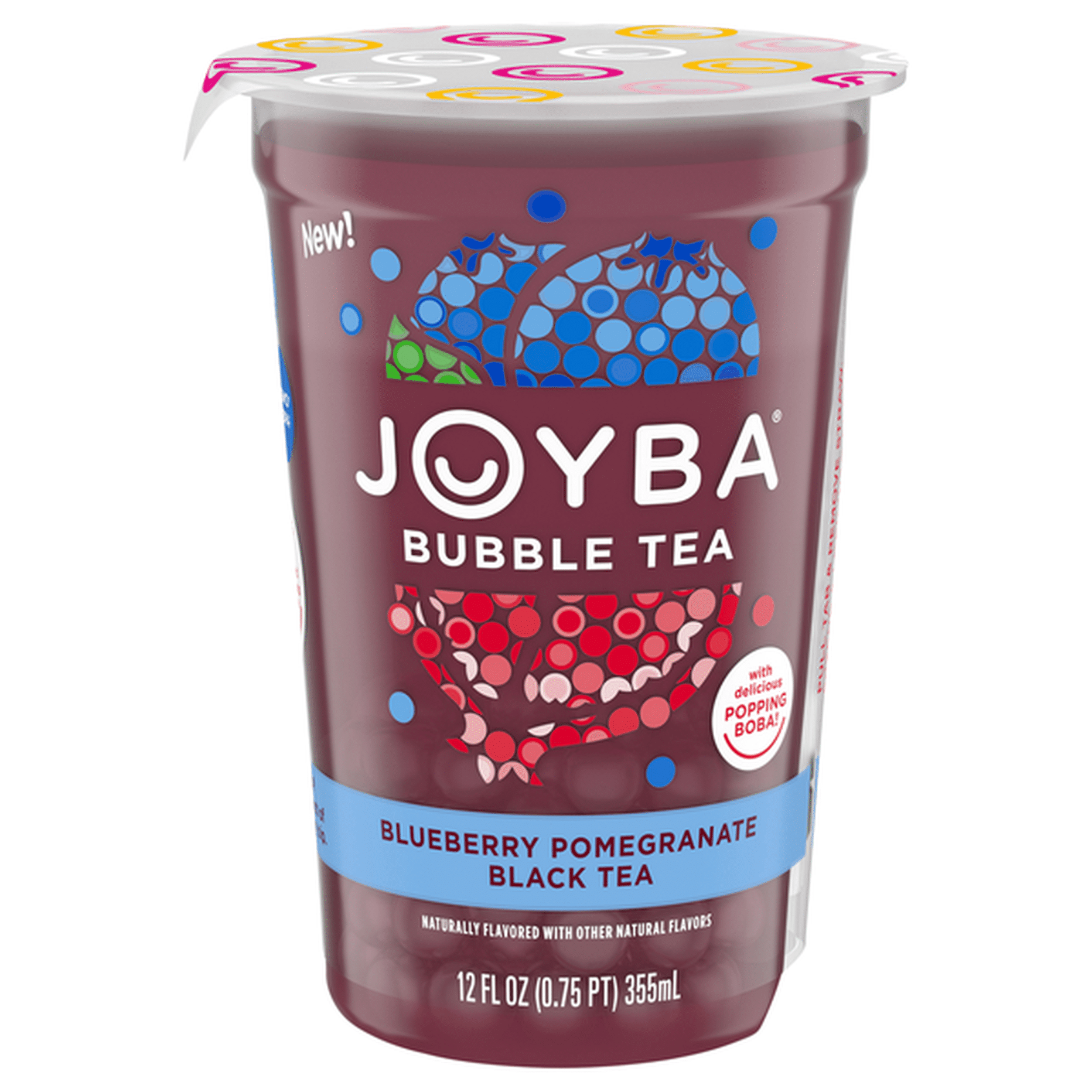 Joyba Bubble Tea, Blueberry Pomegranate Black Tea (12 fl oz) Delivery ...