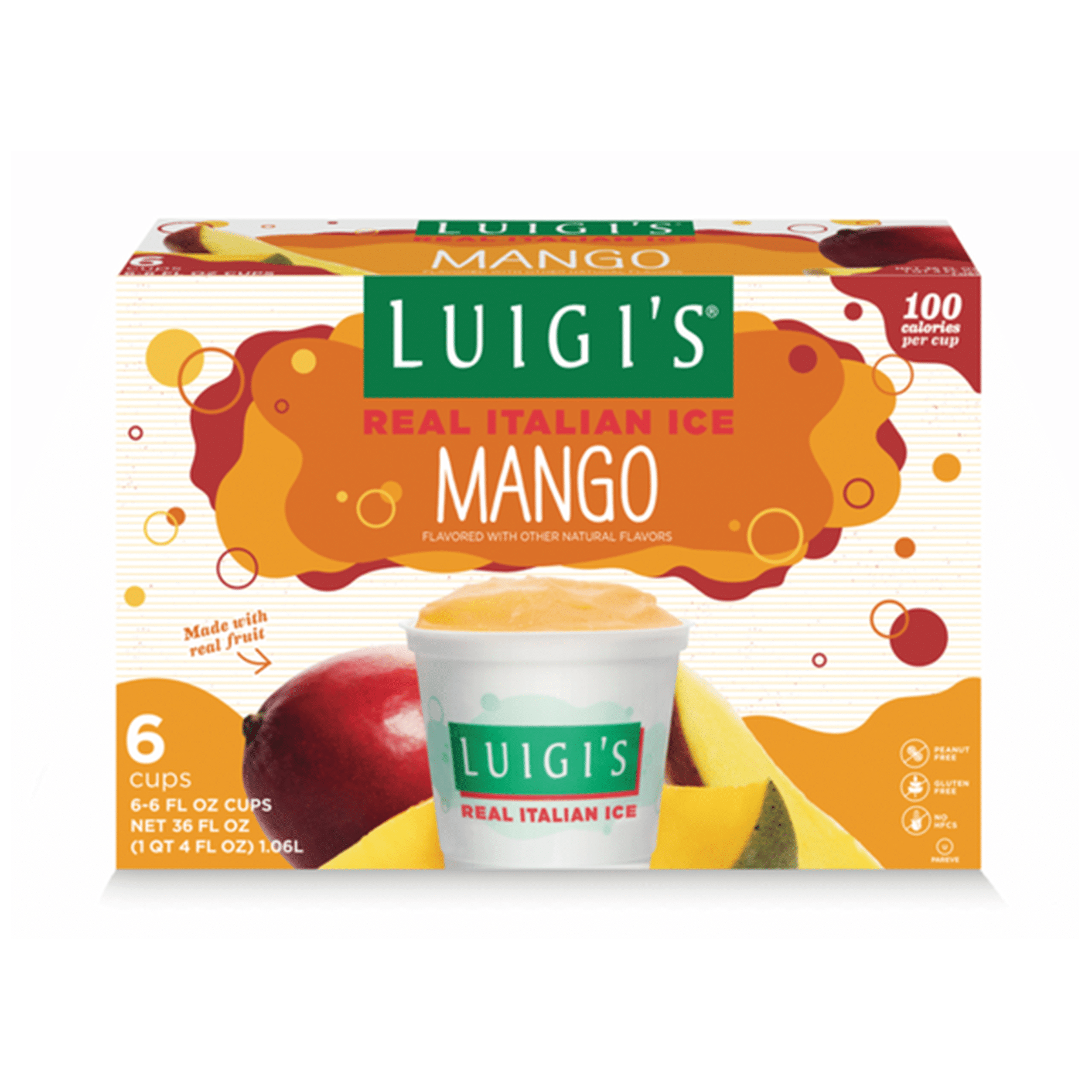 LUIGI'S Real Italian Ice Mango (6 fl oz) Delivery or Pickup Near Me ...