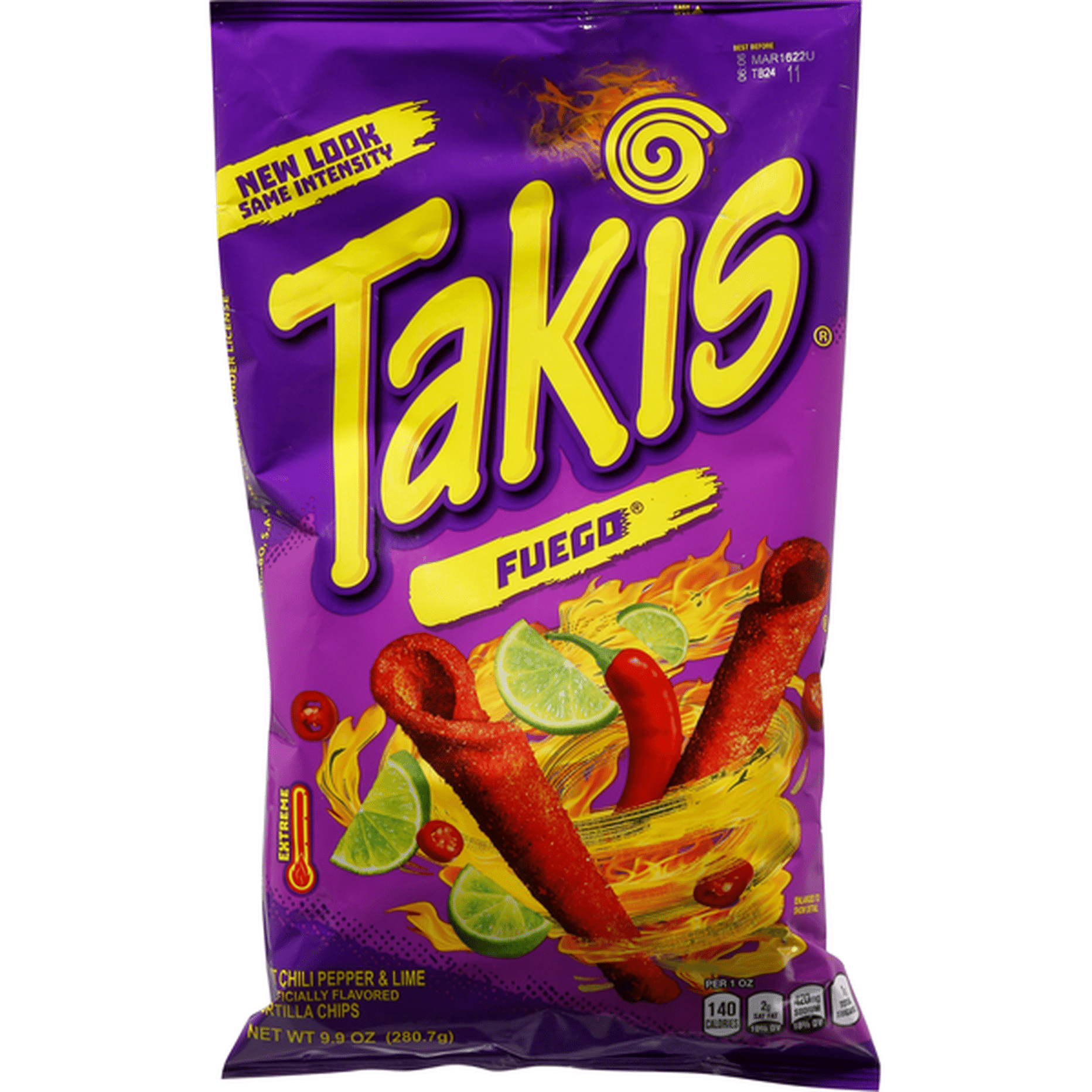 Takis Rolls Fuego Hot Chili Pepper & Lime Tortilla Chips (9.9 oz ...