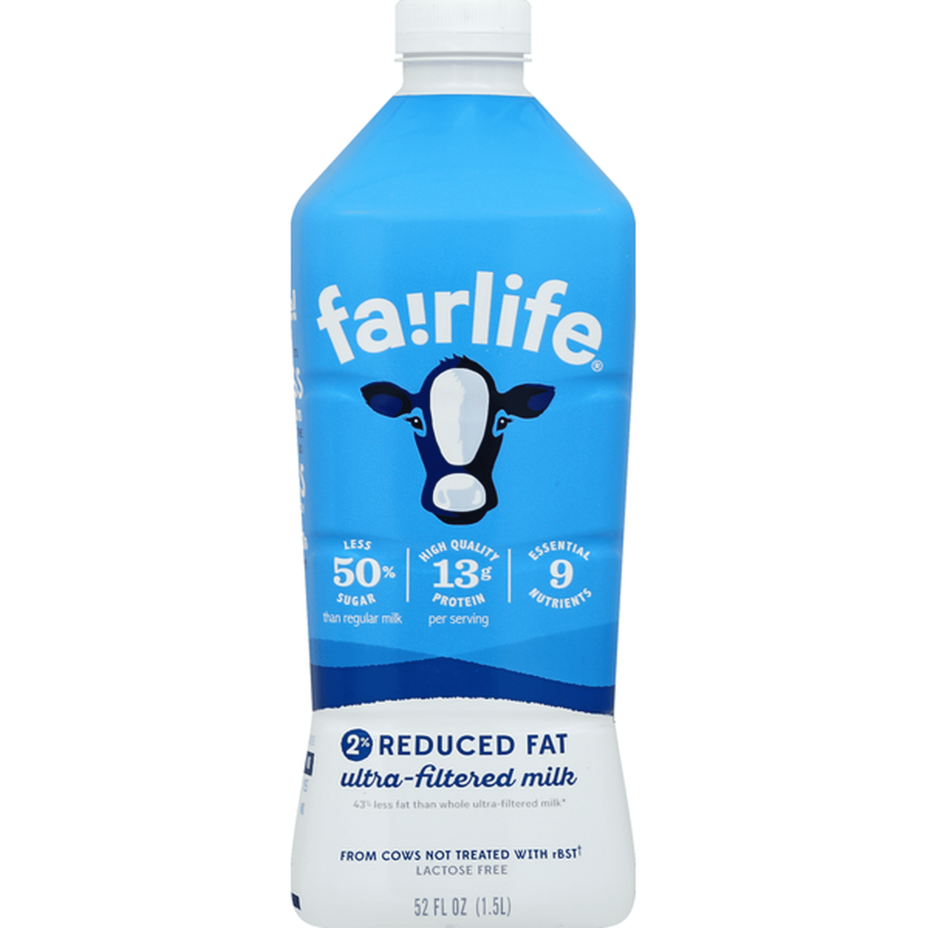 fairlife 2% Reduced Fat Ultra-Filtered Milk, Lactose Free (52 fl oz ...