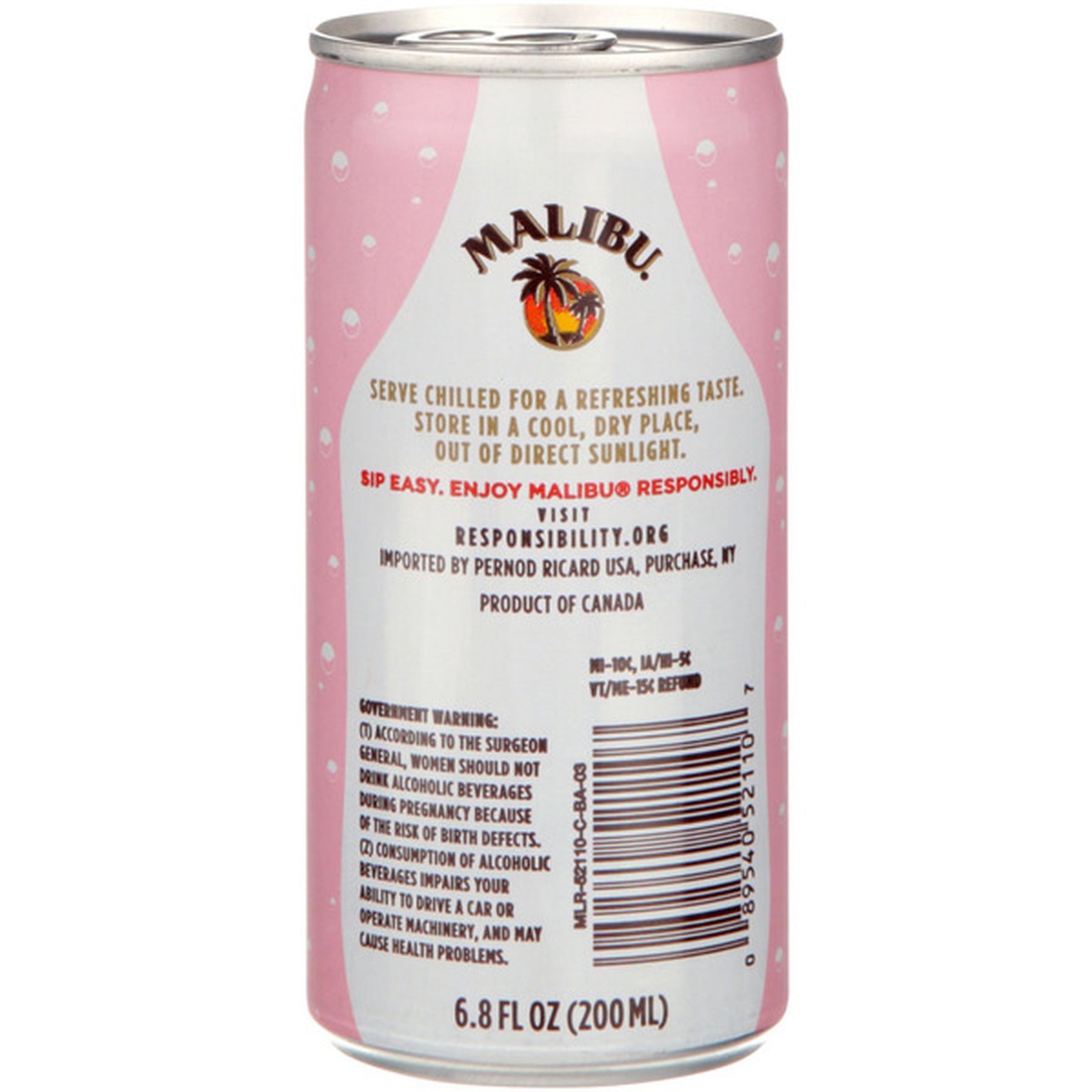 Malibu Cocktail Fizzy Pink Lemonade RTDs (200 ml) Delivery or Pickup Near  Me - Instacart