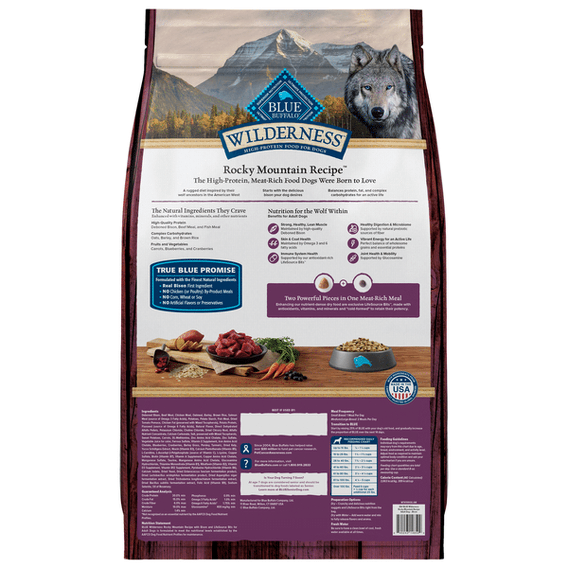 Blue Buffalo Wilderness Rocky Mountain Recipe High Protein Adult Dog 