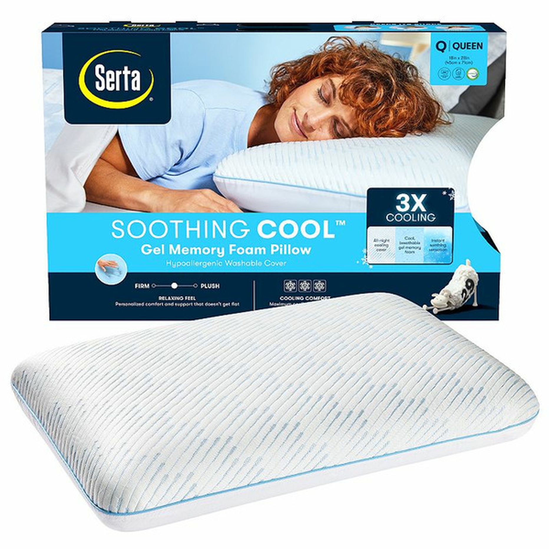 Serta stay cool gel memory fashion pillow