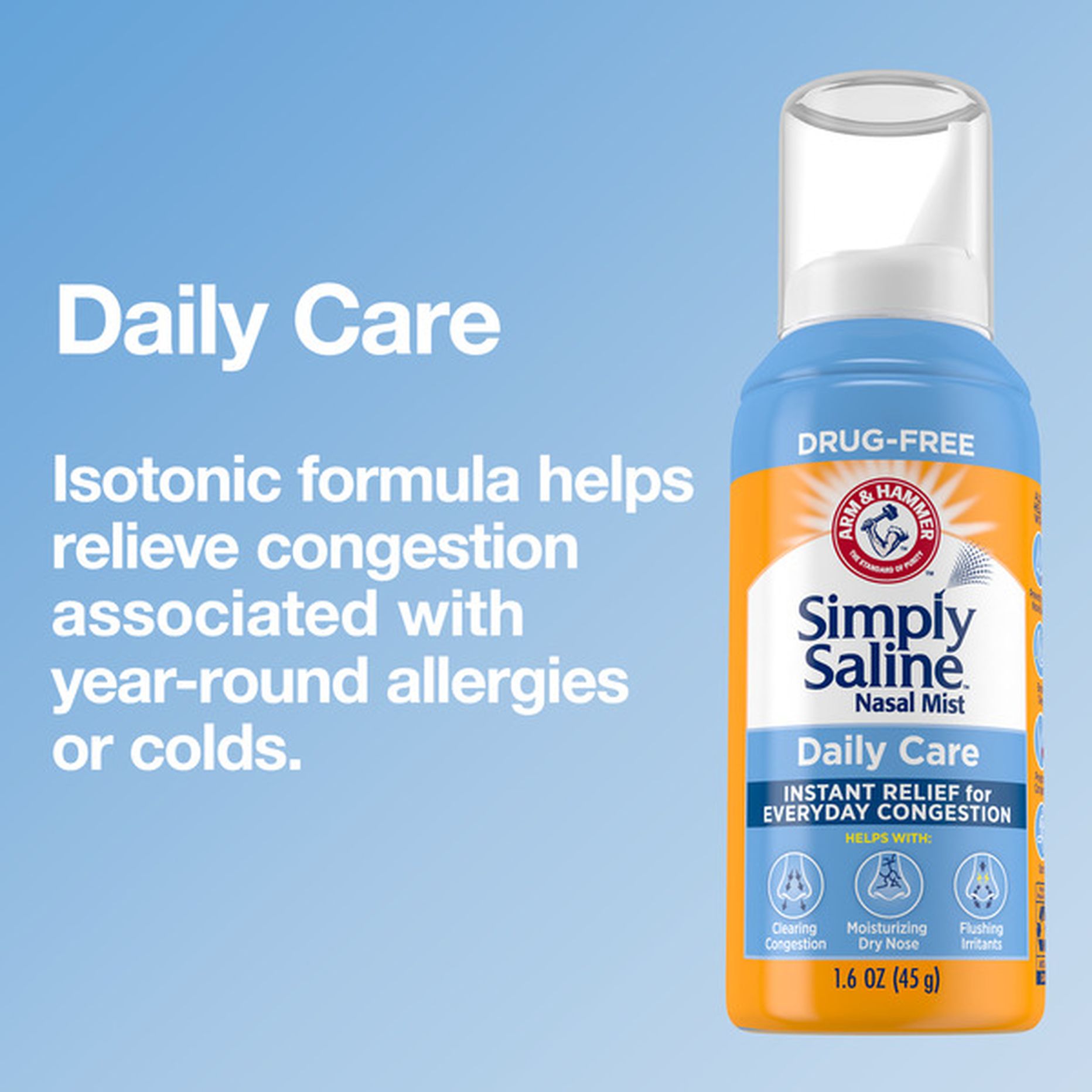 Arm & Hammer Simply Saline Nasal Care Daily Mist – Instant Relief For ...