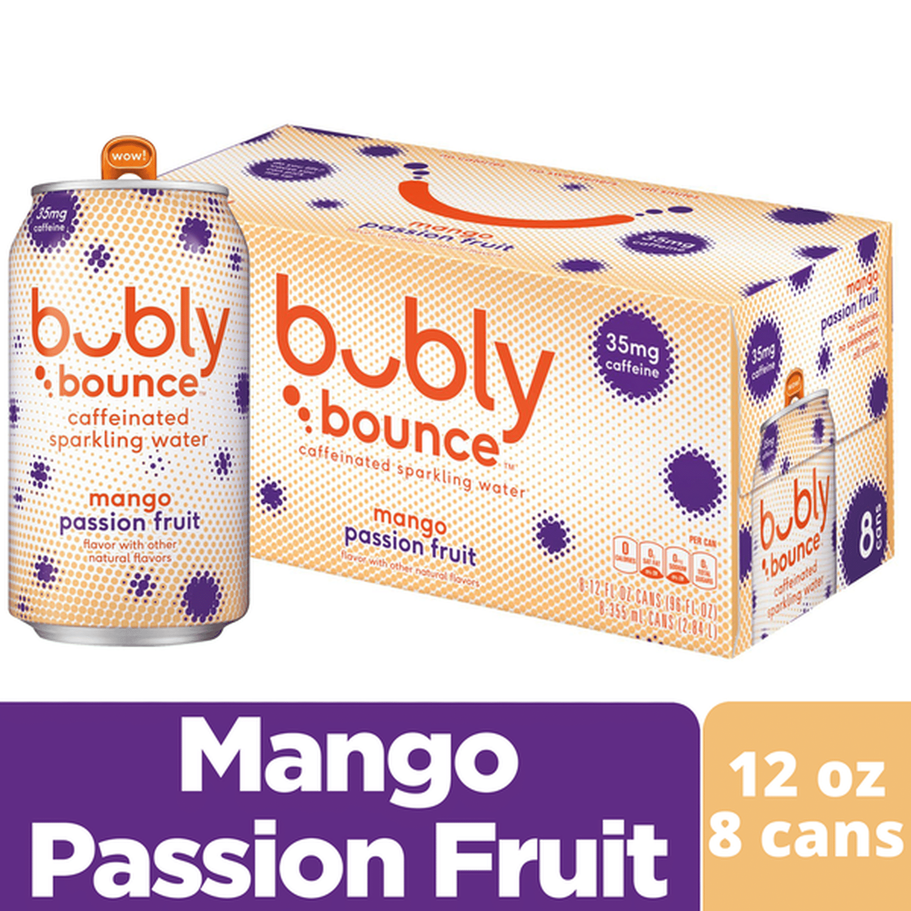 bubly Caffeinated Sparkling Water Mango Passion Fruit (12 fl oz) Delivery  or Pickup Near Me - Instacart