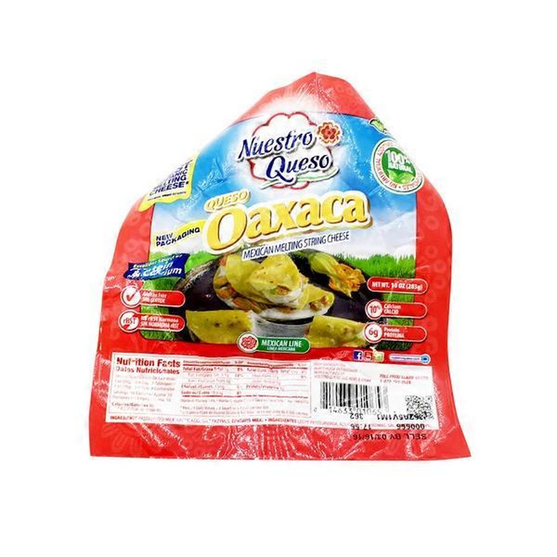 Nuestro Queso Queso Oaxaca Mexican Melting String Cheese (10 Oz ...