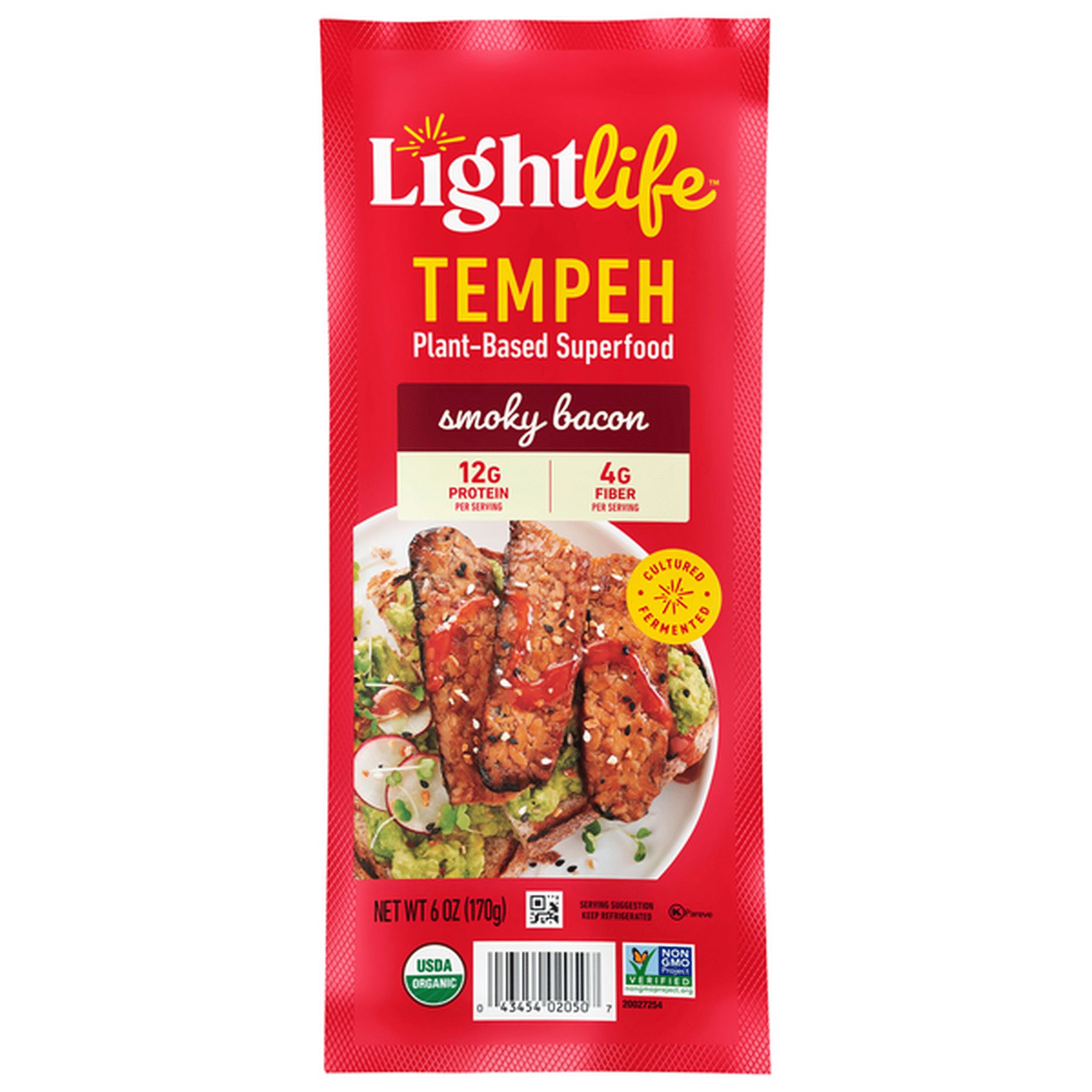 Lightlife Tempeh, Smoky Bacon, Plant-Based Superfood (6 Oz) Delivery Or ...