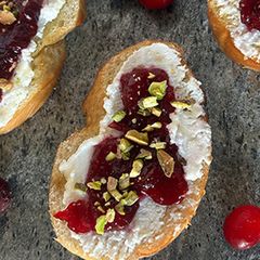 Cranberry Pistachio Crostini’s