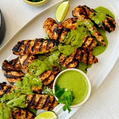 Peruvian Chicken with Aji Verde Sauce