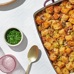 Focaccia Stuffing with Mushrooms