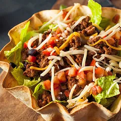 Taco Salad with Creamy Avocado Dressing