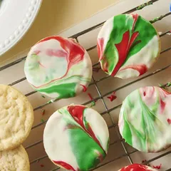 3 Ingredient Marbled Holiday Sugar Cookies