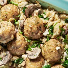 Turkey & Ricotta Meatballs with Orzo