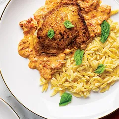 Marry Me Chicken Thighs with Orzo