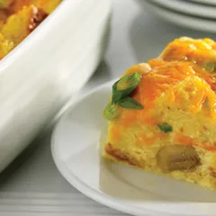 Cheddar And Mushroom Breakfast Squares