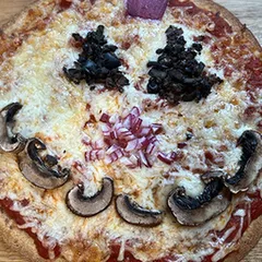 Spooky Veggie Pizza