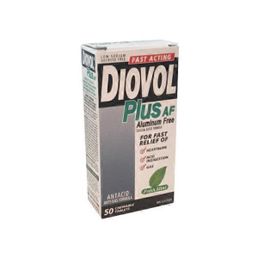 Diovol Aluminum-Free Mint Fast-Acting Chewable Antacid Tablets (50 ct ...