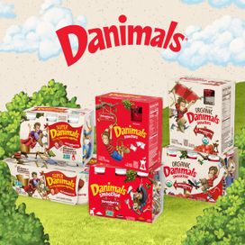 Danimals Organic Swingin’ Strawberry Banana Smoothies (3.1 fl oz ...