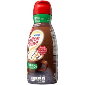 Coffee mate Zero Sugar Chocolate Caramel Liquid Coffee Creamer (32 oz ...