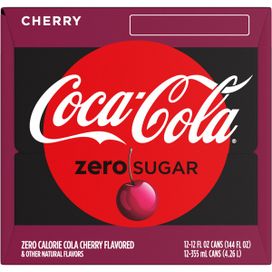 Coca Cola Zero Sugar Cherry Diet Soda Soft Drink (12 fl oz) Delivery or ...