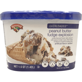 Hannaford Overloaded Peanut Butter Fudge Explosion Ice Cream (1.5 qt ...