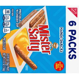 Handi Snacks Mister Salty Pretzels N Cheesy Dip Snack Packs Oz