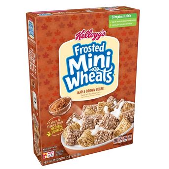 Frosted Flakes Frosted Mini-Wheats, Maple Brown Sugar, With 100% Whole ...