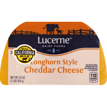 Lucerne Cheese, Longhorn Style, Cheddar (16 Oz) Delivery Or Pickup Near ...