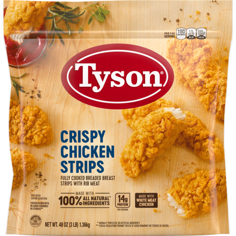 Tyson Fully Cooked Crispy Chicken Strips, 25 Oz. (Frozen) (3 Lb ...