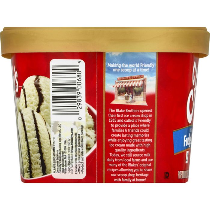 Friendly S Rich And Creamy Fudge Swirl Premium Ice Cream 1 5 Quart Scround 48 Oz Delivery Or