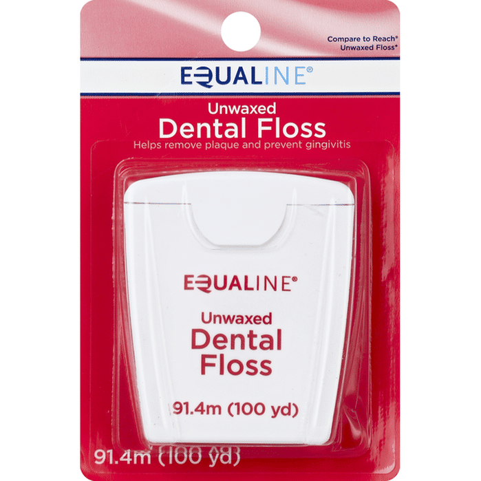 Equaline Dental Floss, Unwaxed, 100 Yard (1 each) Delivery or Pickup