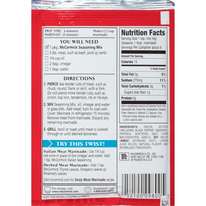 McCormick® Seasoning Mix (1.12 oz) Delivery or Pickup Near Me - Instacart