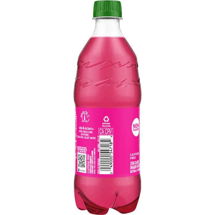 Fanta Soda, Zero Sugar, Dragon Fruit (20 fl oz) Delivery or Pickup Near ...