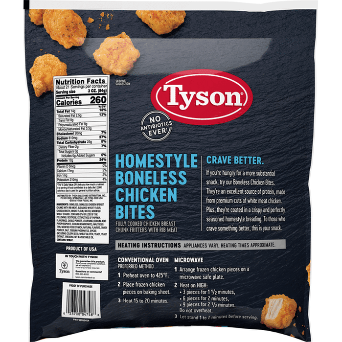 Tyson Chicken Bites, Boneless, Homestyle (64 oz) Delivery or Pickup ...