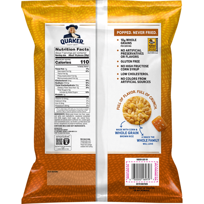 Quaker Caramel Corn Rice Crisps (7.04 oz) Delivery or Pickup Near Me