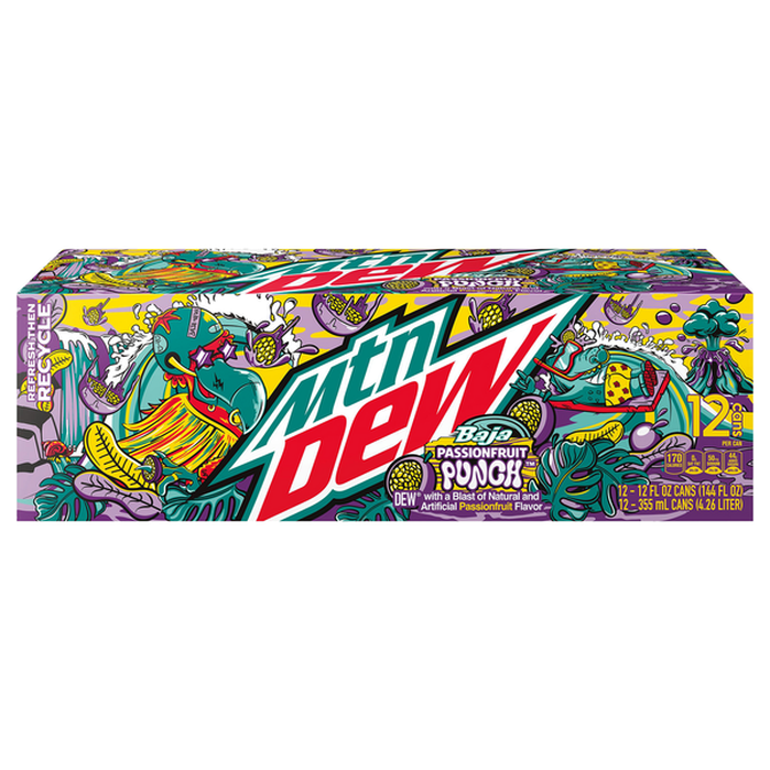 Mountain Dew Soda, Baja Passionfruit Punch (12 fl oz) Delivery or ...