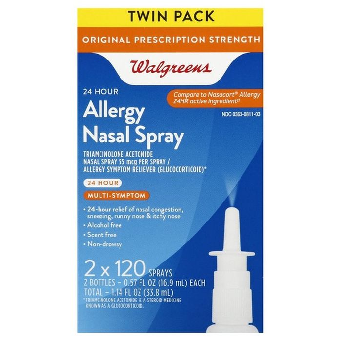 Walgreens Triamcinolone Acetonide 55 Mcg 24 Hour Allergy Symptom ...